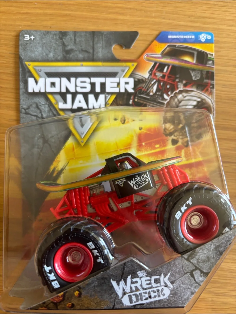 ThunderRoarus & Wrecking Crew 2-Pack Kids Toy Trucks - Pink, Green, Red, Black